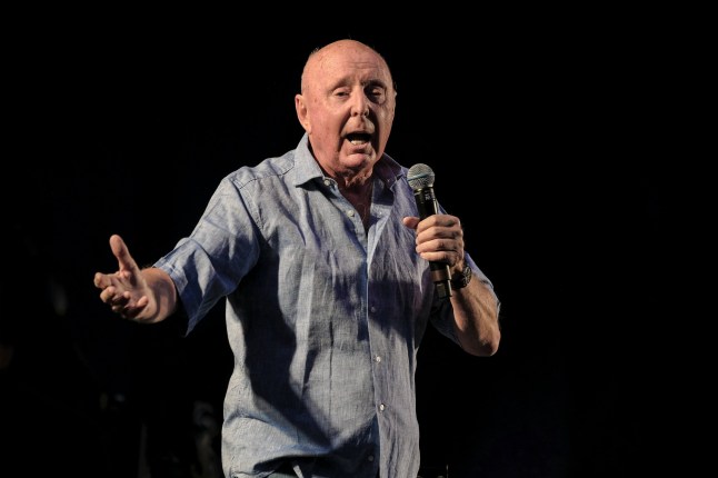 Mandatory Credit: Photo by Dawn Fletcher-Park/SOPA Images/REX/Shutterstock (14632061u) English comedian, actor, singer and television presenter, Robert Norman Davis OBE, best known by his stage name, Jasper Carrott, performing as a special guest surprise act at Fairport's Cropredy Convention. He was the voice of the character in Syksey in the British Radio 4 radio drama The Archers Jasper Carrott performs in Williamscot, UK - 10 Aug 2024