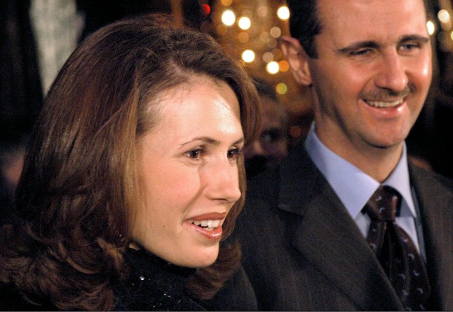 Mandatory Credit: Photo by Balkis Press/ABACA/REX/Shutterstock (14981305a) ? Ammar Abd Rabbo/ABACA. 40868-14. London-UK, 17/12/2002. Before their departure from UK, Syrian president Bashar Al Assad and his wife Asma meet with Duke Michael of Kent and his wife Alexandra during a cocktail party at the Dorchester Hotel. 40868 16 - 08 Dec 2024