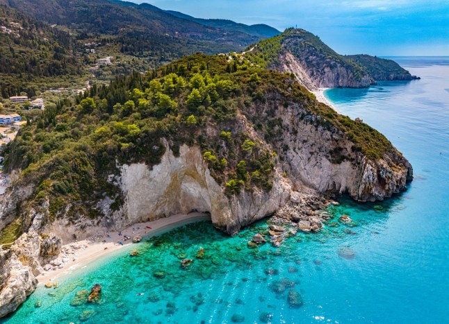 Agios Nikitas Beach, on the coast of Lefkada, in the Ionian Islands of Greece; Shutterstock ID 2526603129; purchase_order: -; job: -; client: -; other: -