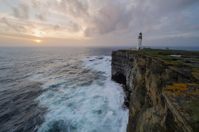 Clifftop Noup Head Lighthouse, Westray, Orkney Islands, Scotland in United Kingdom, Scotland, Orkney, Westray