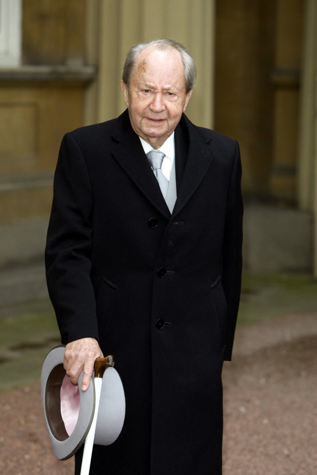 Mandatory Credit: Photo by Tim Rooke/REX/Shutterstock (716480s) Peter Sallis Investiture at Buckingham Palace, London, Britain - 28 Nov 2007