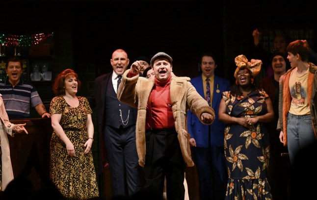 Mandatory Credit: Photo by Dave Hogan/Hogan Media/REX/Shutterstock (15014654bt) Vinnie Jones and Sam Lupton 'Only Fools and Horses' Musical, Eventim Apollo, London, UK - 18 Dec 2024