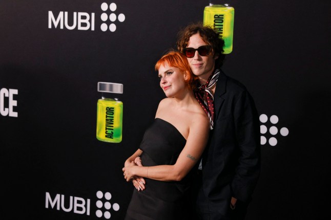 US actress Tallulah Willis (L) and Justin Acee attend the premiere of "The Substance" at the Directors Guild of America (DGA) theatre in Los Angeles, September 16, 2024. (Photo by Etienne LAURENT / AFP) (Photo by ETIENNE LAURENT/AFP via Getty Images)