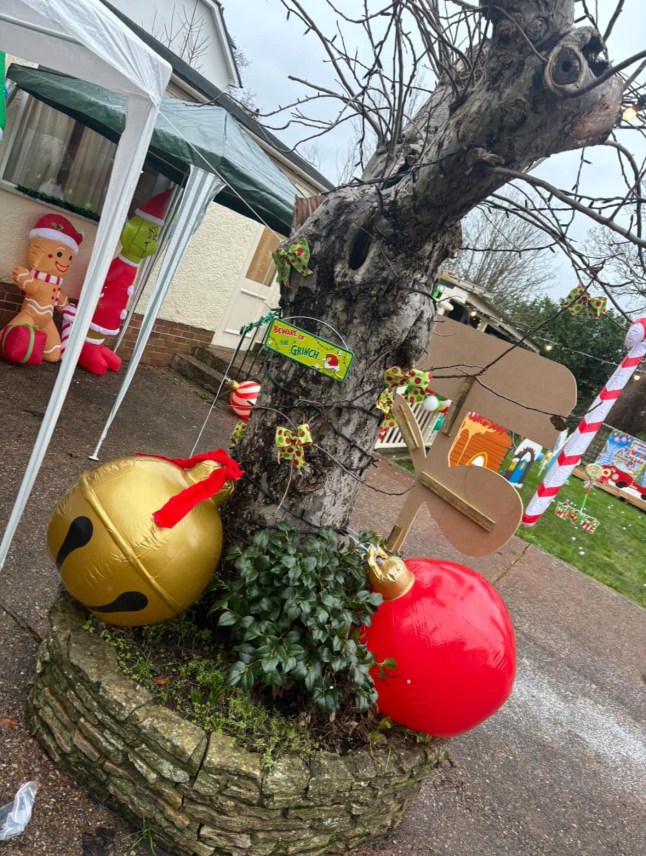 Christmas decorations at the Balfour Arms Sidmouth pub.