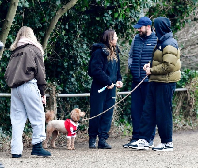 BGUK_3114762 - London, UNITED KINGDOM - *EXCLUSIVE* - WEB MUST CALL FOR PRICING - Mel C AKA Sporty Spice looks in great spirits while pictured with new boyfriend actor and model Chris Dingwall enjoying a Christmas Day stroll in North London. Mel C, aka Sporty Spice, looked absolutely radiant as she stepped out for a Christmas Day stroll in North London with her new boyfriend, actor and model Chris Dingwall. The couple appeared to be in great spirits, sharing laughs and enjoying the festive atmosphere as they walked hand in hand. Fans couldn't help but notice the subtle yet meaningful detail???both Mel C and Chris were wearing matching rings on their index fingers, sparking speculation that this could be a sweet confirmation of their blossoming romance. The matching rings are a romantic gesture that seems to solidify their connection, adding fuel to the rumors that their relationship is becoming more serious. The couple???s easygoing, happy demeanour suggests they???re completely at ease with each other, and it's clear they???re enjoying this special time together. The family dog also got into the Christmas cheer sporting a Santa Claus outfit. Pictured: Melanie Chisom - Mel C - Melanie C - Sporty Spice - Chris Dingwall BACKGRID UK 25 DECEMBER 2024 BYLINE MUST READ: NASH / BACKGRID UK: +44 208 344 2007 / uksales@backgrid.com USA: +1 310 798 9111 / usasales@backgrid.com *Pictures Containing Children Please Pixelate Face Prior To Publication*