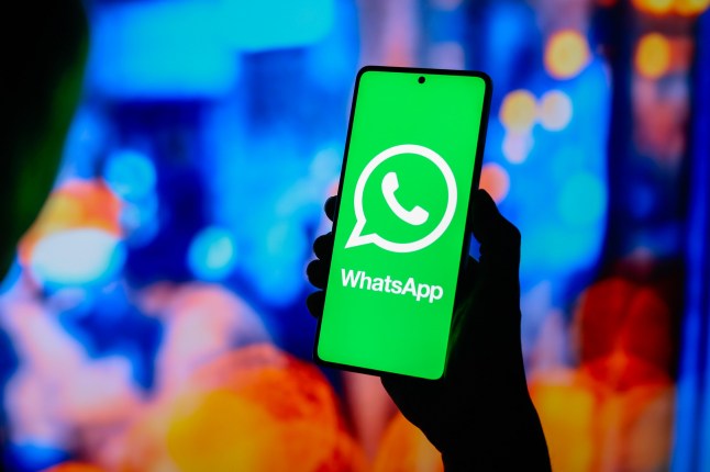 Mandatory Credit: Photo by Jaque Silva/SOPA Images/REX/Shutterstock (14645258a) In this photo illustration, the WhatsApp logo is displayed on a smartphone screen. Logos displayed on smartphones in Paraguay - 18 Aug 2024