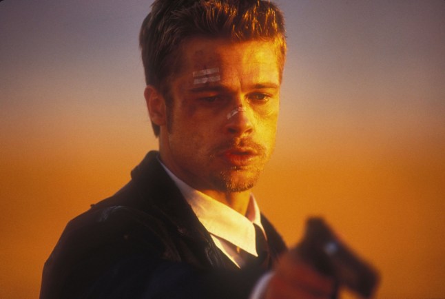 Editorial use only. No book cover usage. Mandatory Credit: Photo by New Line/Kobal/REX/Shutterstock (5884940ai) Brad Pitt Seven / Se7En - 1995 Director: David Fincher New Line USA Scene Still