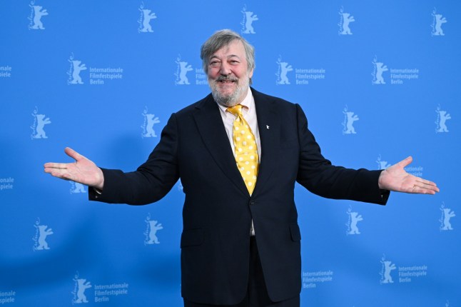 Stephen Fry poses at the "Treasure" photocall during the 74th Berlinale International Film Festival