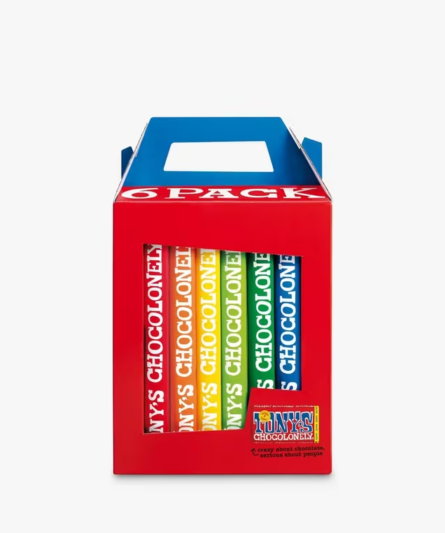 Image of Tony's Chocolonely Rainbow Chocolates, Pack of 6 from John Lewis & Partners