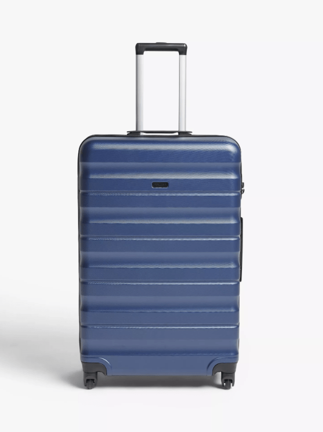 Image of ANYDAY Girona 4-Wheel Large Suitcase in Navy from John Lewis & Partners