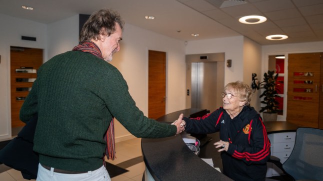 Sir Jim Ratcliffe visits Carrington Training Complex