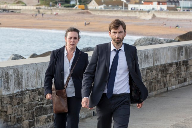 Television programme : BROADCHURCH SERIES 3 EPISODE 6 Pictured : OLIVIA COLMAN as DS Ellie Miller and DAVID TENNANT as DI Alec Hardy. This photograph is (C) ITV Plc and can only be reproduced for editorial purposes directly in connection with the programme or event mentioned above. Once made available by ITV plc Picture Desk, this photograph can be reproduced once only up until the transmission [TX] date and no reproduction fee will be charged. Any subsequent usage may incur a fee. This photograph must not be manipulated [excluding basic cropping] in a manner which alters the visual appearance of the person photographed deemed detrimental or inappropriate by ITV plc Picture Desk. This photograph must not be syndicated to any other company, publication or website, or permanently archived, without the express written permission of ITV Plc Picture Desk. Full Terms and conditions are available on the website www.itvpictures.com For further information please contact: Patrick.smith@itv.com 0207 1573044