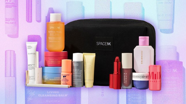 Image of cosmetics case containing skincare, haircare and makeup must-haves from Space NK and 2024.