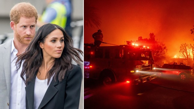 The Duke and Duchess of Sussex and the fire