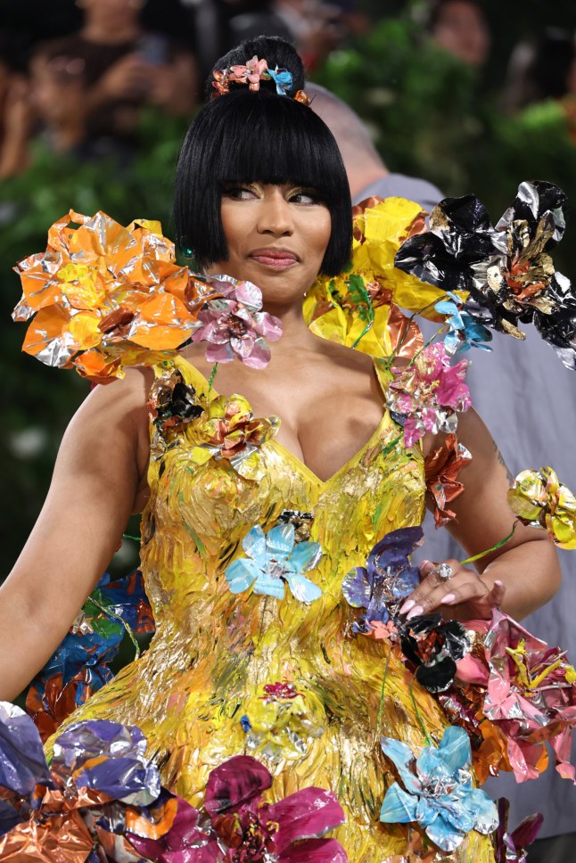 NEW YORK, NEW YORK - MAY 06: Nicki Minaj attends The 2024 Met Gala Celebrating "Sleeping Beauties: Reawakening Fashion" at The Metropolitan Museum of Art on May 06, 2024 in New York City. (Photo by Jamie McCarthy/Getty Images)