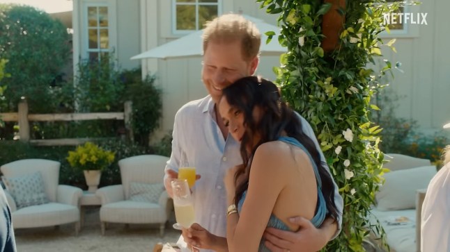 A screengrab of Meghan Markle's new With Love, Meghan documentary Netflix trailer.