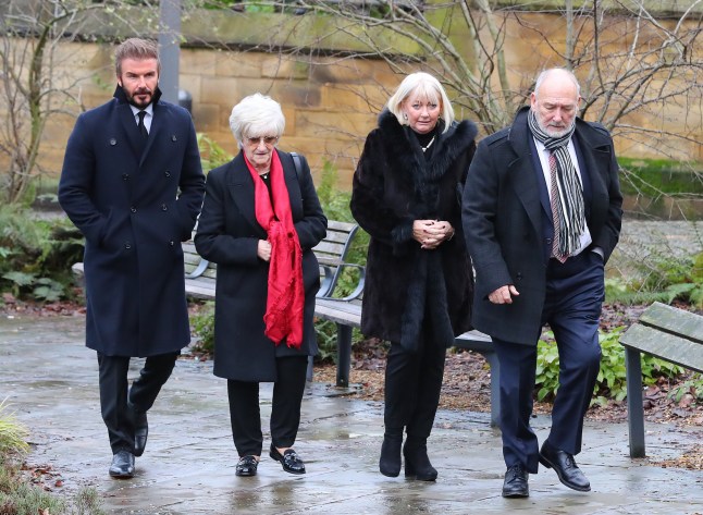 6.1.25......The funeral of Manchester United's Kath Phipps takes place in Manchester on Monday afternoon.......Davdi Beckham and family.