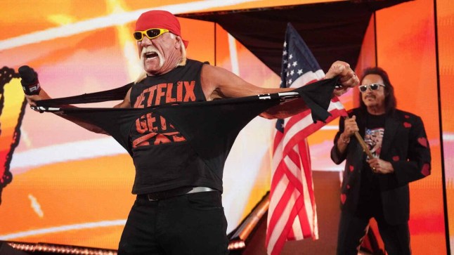 Hulk Hogan rips his shirt as he gets booed during first Raw on Netflix