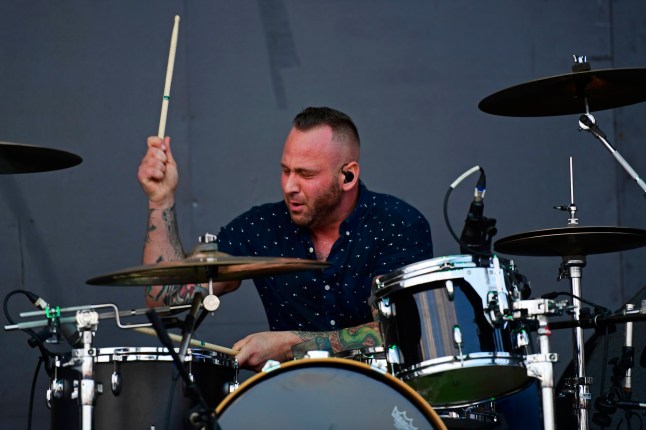 ATLANTIC CITY, NJ - JUNE 30: Mark O'Connell of Taking Back Sunday performs on the drums during the second and final day of Warped Tour on June 30, 2019 in Atlantic City, New Jersey. (Photo by Corey Perrine/Getty Images)