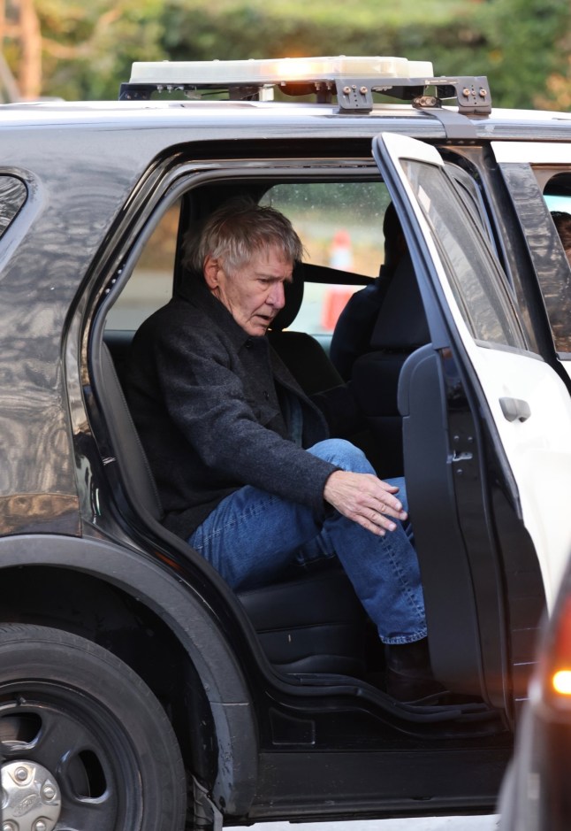 Brentwood, CA - *EXCLUSIVE* - Harrison Ford was parked outside his neighborhood due to a mandatory fire evacuation. While waiting, LAPD took Harrison up to his home to check on it. Upon returning to his vehicle, he looked noticeably upset and spoke with neighbors who were also waiting hoping for the best. Pictured: Harrison Ford BACKGRID USA 8 JANUARY 2025 BYLINE MUST READ: Flash / BACKGRID USA: +1 310 798 9111 / usasales@backgrid.com UK: +44 208 344 2007 / uksales@backgrid.com *UK Clients - Pictures Containing Children Please Pixelate Face Prior To Publication*