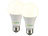 Luminea 2er-Set LED-Lampen mit Radar-Sensor, E27, 15 Watt, 1.500 lm, F, 3000 K Luminea LED-Lampen mit Radar-Bewegungssensoren