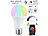 Luminea Home Control 4er-Set LED-Lampen E27, RGB-CCT, 9W, 806 Lumen, ZigBee-kompatibel Luminea Home Control E27-Lampen mit RGBW-LEDs, für ZigBee-kompatible Steuersysteme