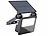 Luminea Solar-LED-Gartenstrahler mit Bewegungssensor, 400 lm, 1.200 mAh, IP65 Luminea Solar-LED-Gartenstrahler mit Bewegungsmelder