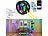 Luminea Home Control 2er-Set USB-RGB-IC-LED-Streifen, Bluetooth, App, Fernbedienung, 2 m Luminea Home Control USB-RGB-IC-LED-Streifen mit Bluetooth, App & Fernbedienung