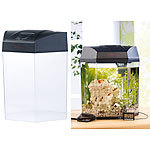 infactory Beleuchtetes Panorama-Aquarium "Hexagon", Komplett-Set, 19 l infactory Aquarien-Komplettsets