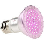 Lunartec LED-Pflanzenlampe mit 48 LEDs, 50 Lumen, E27 Lunartec LED-Pflanzenlampen E27 (rot & blau)