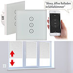 Luminea Home Control 2er-Set Rollladen-Touch-Steuerungen, mit App und Sprachsteuerung Luminea Home Control Rollladen-Touch-Steuerungen mit WLAN, App und Sprachsteuerung