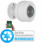 Luminea Home Control 3in1-WLAN-PIR-Bewegungsmelder, Versandrückläufer Luminea Home Control WLAN-PIR-Bewegungsmelder mit Temperatur- & Luftfeuchtigkeits-Sensor