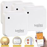 Luminea Home Control 4er-Set Wetterfeste WLAN-Licht- & Dämmerungs-Sensoren mit App, IP55 Luminea Home Control WLAN-Licht- und Dämmerungssensoren zum Steuern von ELESION-Geräten