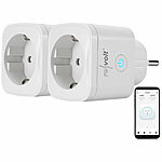 revolt 2er-Set Smarte Energiemess-Stecker für Akkuspeicher LIT-2150, WLAN revolt Energiekostenmesser mit WLAN und App für Akkuspeicher