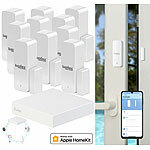 7links HomeKit-Set: ZigBee-Gateway + 10x Tür-/Fenstersensor, Sprachsteuerung 7links