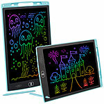 infactory 2er-Set LCD-Schreibtafel 30cm / 12",inkl. Stift,blau,multicolor infactory LCD-Schreibtafel