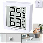 PEARL Ultrakompaktes Thermo- und Hygrometer, Komfort- und Min./Max.-Anzeige PEARL Digitale Thermometer/Hygrometer