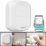 Luminea Home Control Smarte mobile WLAN-Fernbedienung mit 2 Tasten, Licht & Szenen steuern Luminea Home Control Smarthome-Taster zum Steuern von Szenen und kompatiblen Geräten