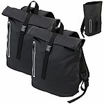 Xcase 2er-Set Rolltop-Rucksäcke mit gepolstertem Laptop-Fach, wasserfest Xcase Wasserfeste Rolltop-Rucksäcke mit gepolsterten Laptop-Fächer