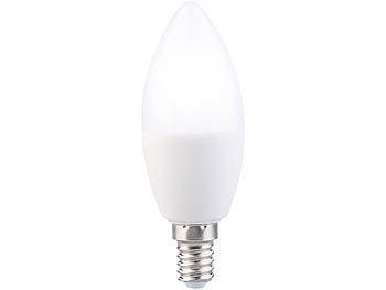 Luminea WLAN-LED-Lampe, kompat. zu Alexa & Google Assistant, E14