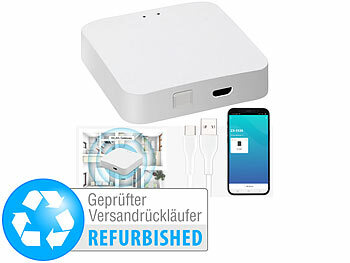 WLAN-Gateway App: Luminea Home Control WLAN-Gateway mit Bluetooth-Mesh, Versandrückläufer