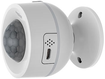 Luminea Home Control 2er-Set WLAN-Bewegungsmelder, Temperatur- & Luftfeuchtigkeits-Sensor