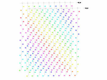 LED-Lichtervorhang bunt