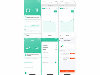 Apps Alarme Thermohygrometer Klimakontrollen Klimatester Raumklimastationen