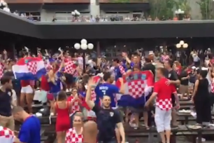 Croatia soccer fans after World Cup victory