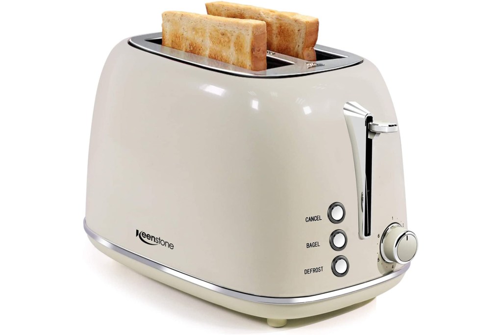 Keenstone 2-Slice Retro Stainless Steel Toaster