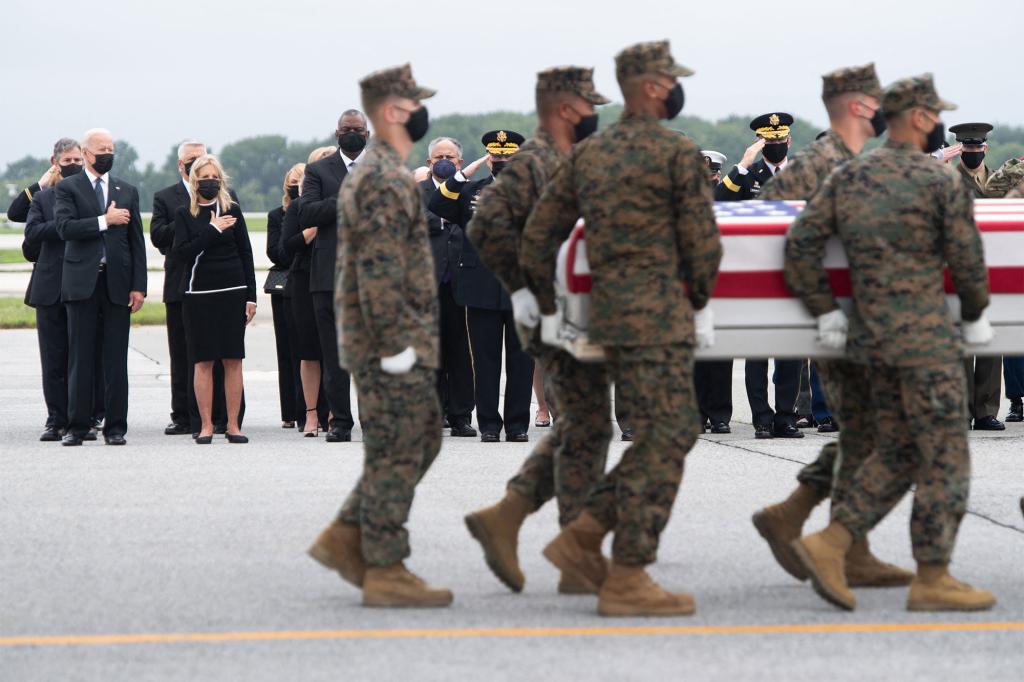 Thirteen members of the US military were killed in Afghanistan after a suicide bombing at the Kabul airport.