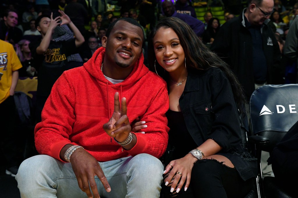 Quarterback Deshaun Watson #4 of the Houston Texans and Jilly Anais