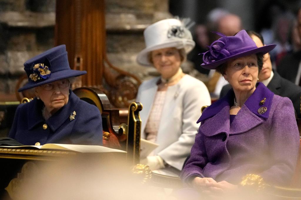 Queen Elizabeth II and Princess Anne attend a service of Thanksgiving to mark the centenary of The Royal British Legion at Westminster Abbey.