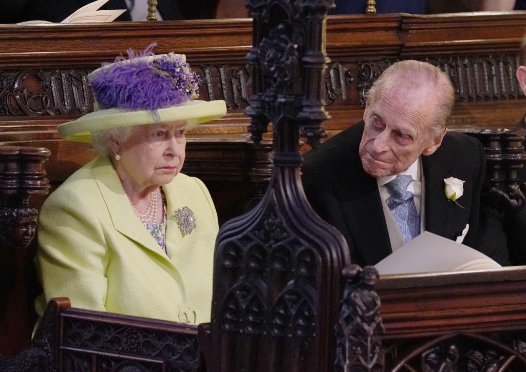 Queen Elizabeth and Prince Phillip attend the wedding of her grandson Prince Harry and Meghan Markle.